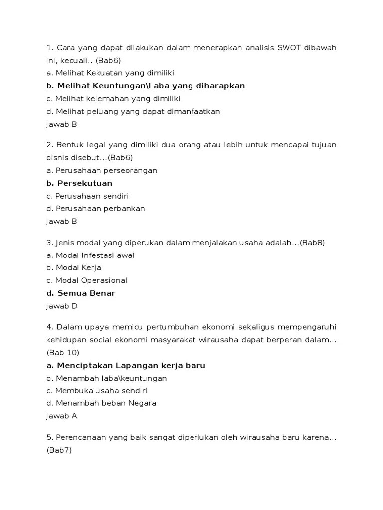 Soal Kewira | PDF