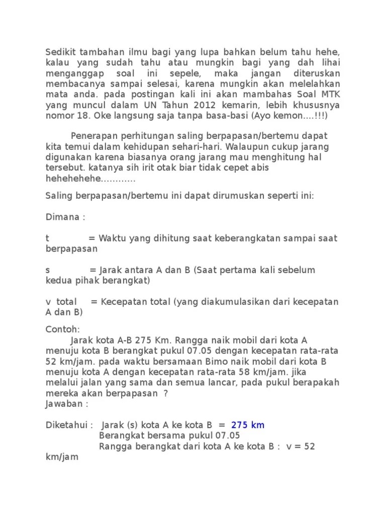 Soal Susul Menyusul | PDF