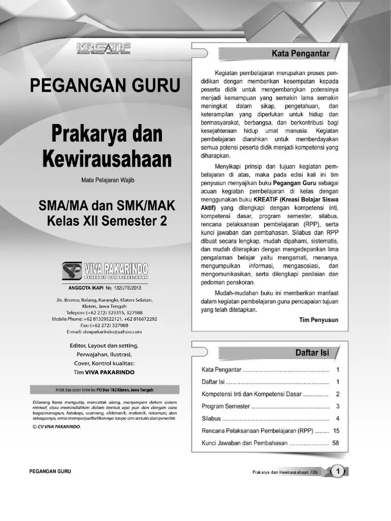 2) guru memfasilitasi peserta didik melakukan pencarian . Pg Prakarya Dan Kewirausahaan Xiib Perangkat Pdf