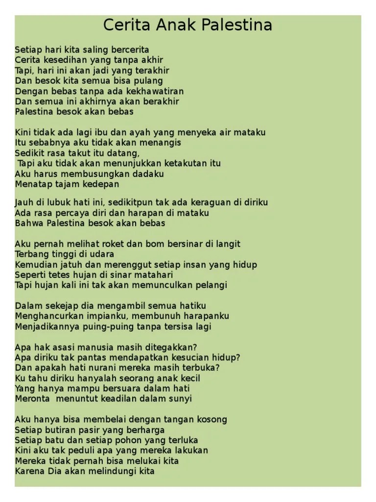 Cerita Anak Palestina | PDF