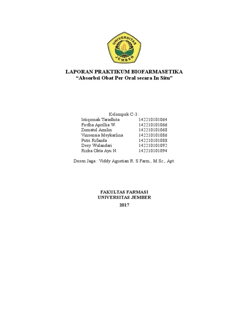 Laporan Praktikum Biofarmasetika 1 | PDF