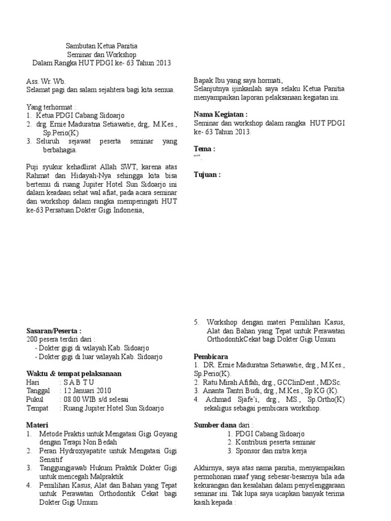 Sambutan Ketua | PDF