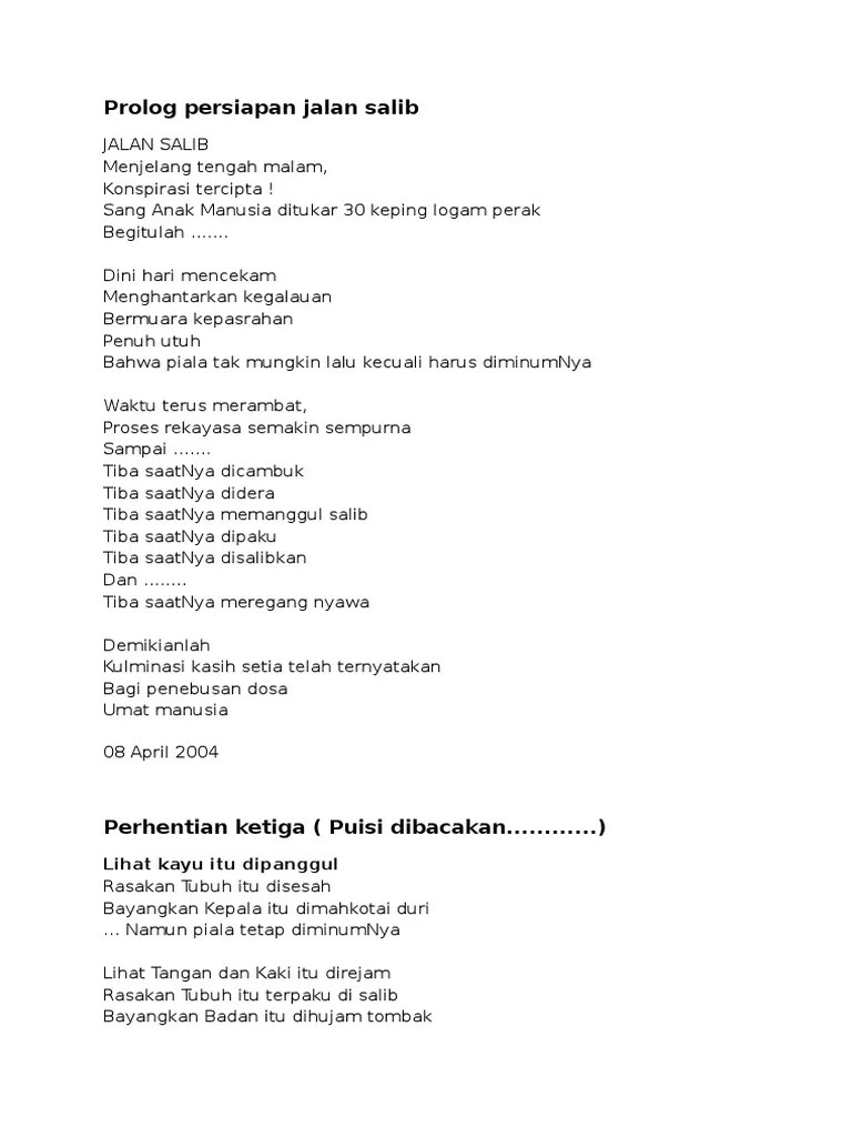Puisi Tentang Penderitaan Yesus Di Kayu Salib - KT Puisi