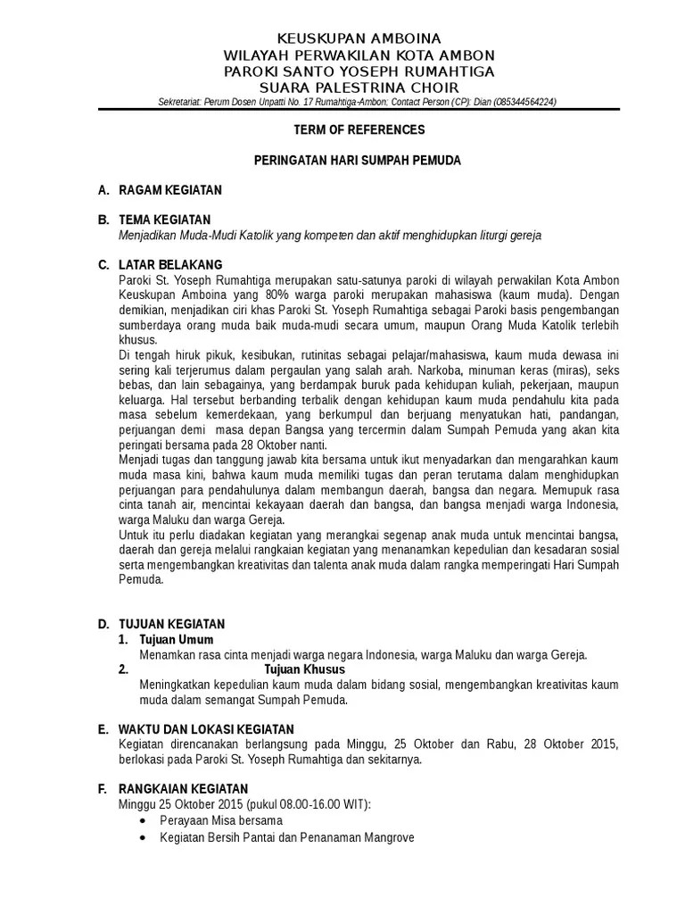 Proposal Sumpah Pemuda | PDF
