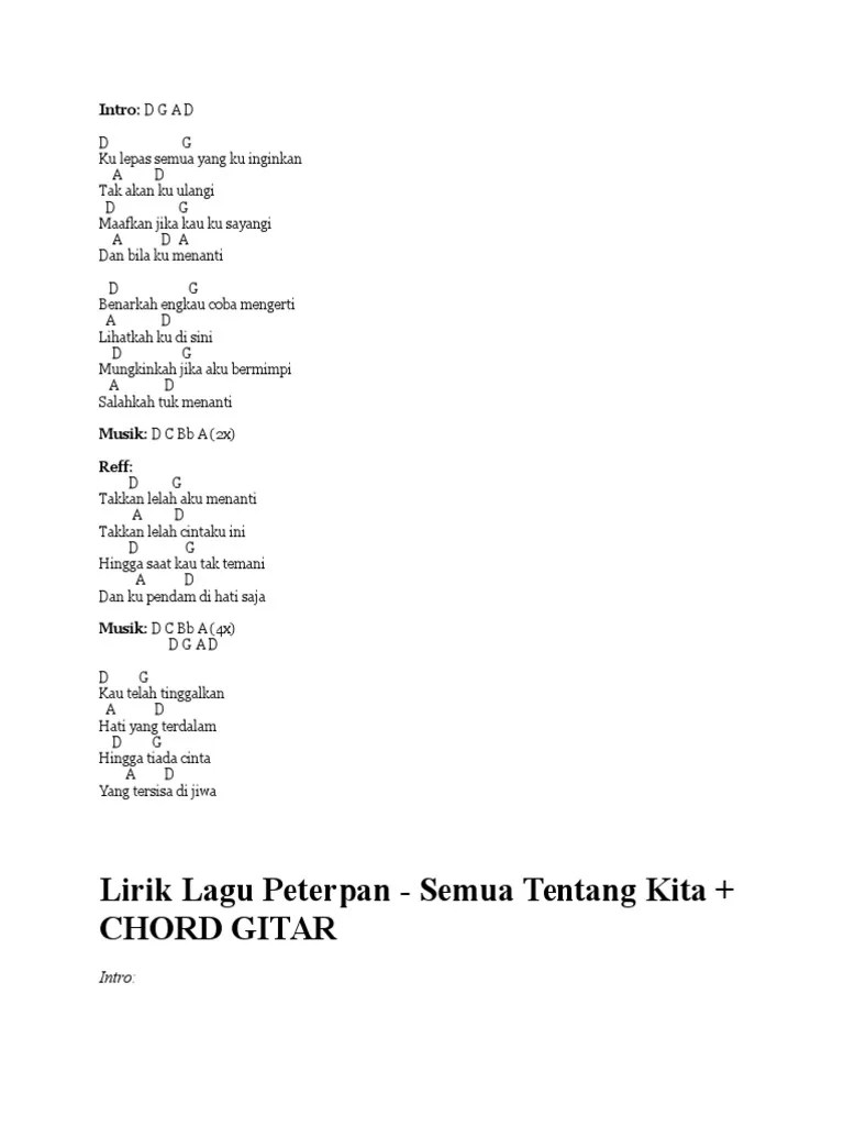Dan bila ku menanti c f. Lirik Kunci Gitar Yang Terdalam Pdf