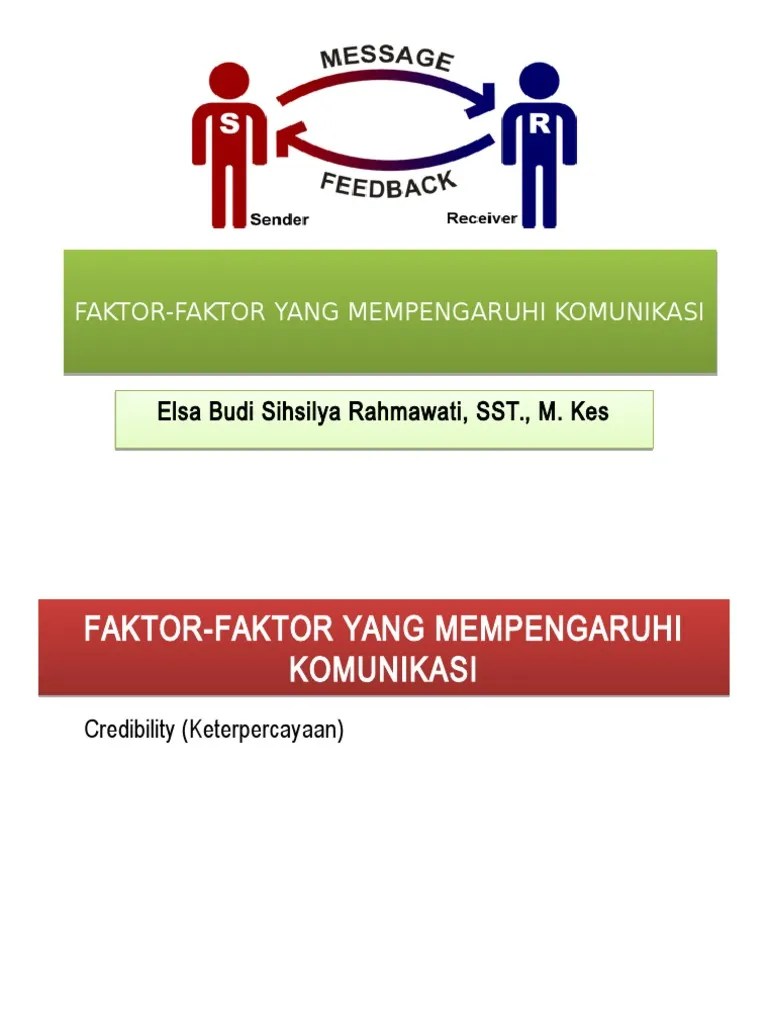 Faktor Yang Mempengaruhi Komunikasi | PDF