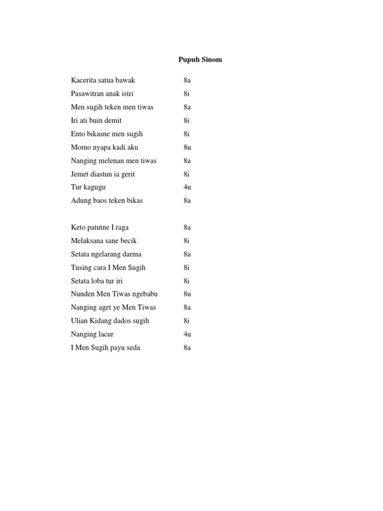 Pupuh Sinom | PDF