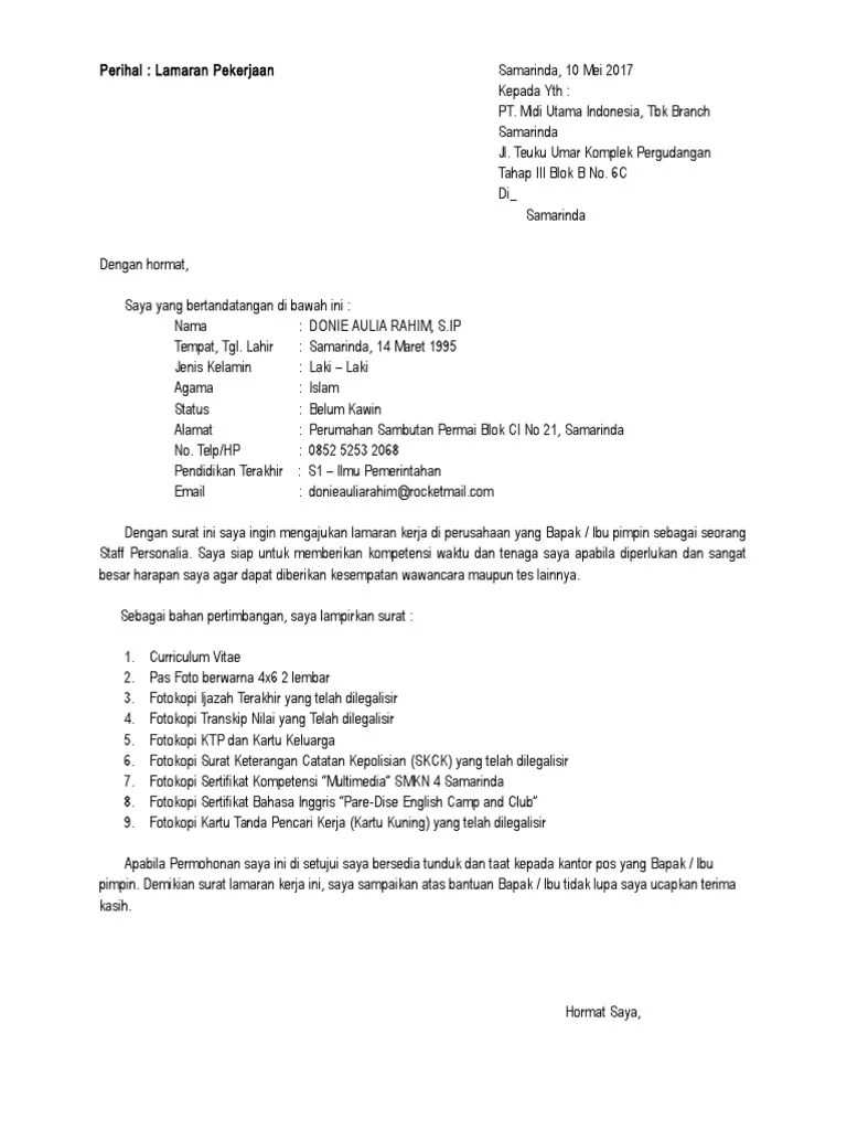 Karena tidak semua orang bisa mendapatkan pekerjaan untuk bisa menjadi karyawan alfamart. Contoh Surat Lamaran Pekerjaan Ke Alfamart - Contoh ...