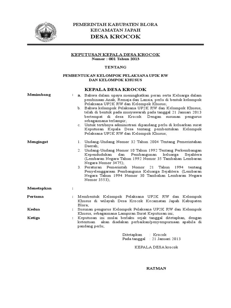 Dalam rangka monitoring dan evaluasi usaha peningkatan pendapatan keluarga (up2k) pkk tahun 2019 terhadap kelompok kerja dan kelompok khusus . Sk Poklak N Poksus