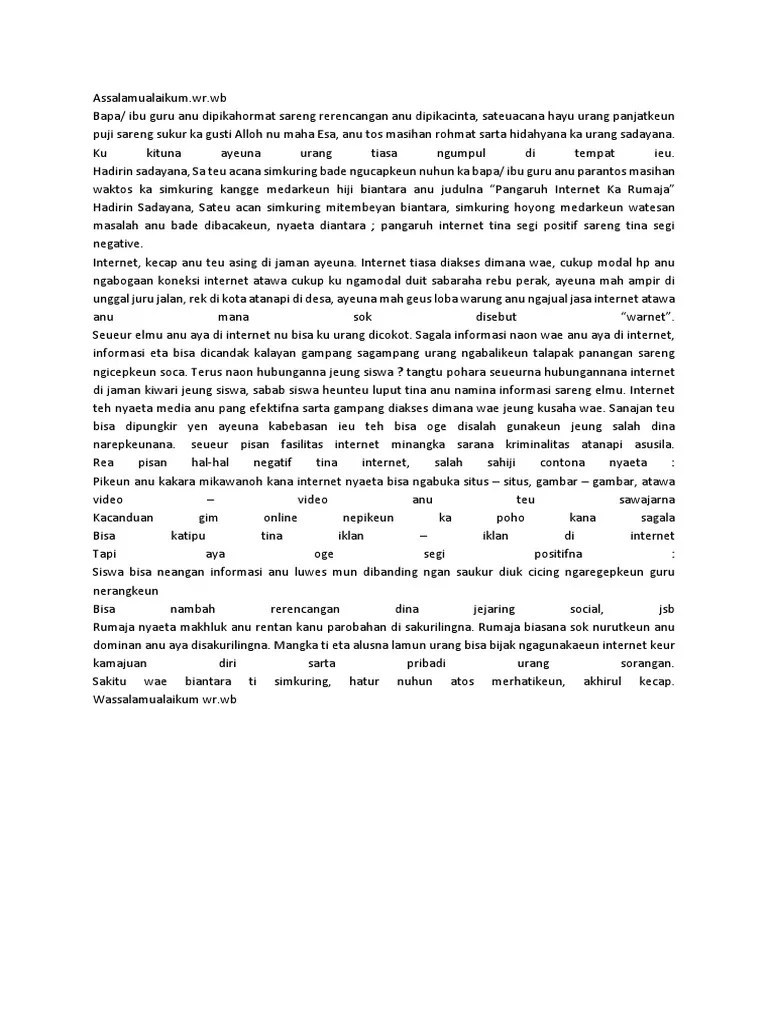 Contoh Biantara Bahasa Sunda Tentang Keagamaan – Berbagai Contoh
