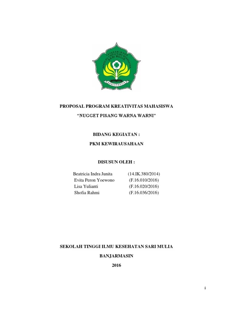 38+ Contoh Proposal Pkm Kewirausahaan Makanan Yang Lolos Dikti Pdf Images -  serverupsus