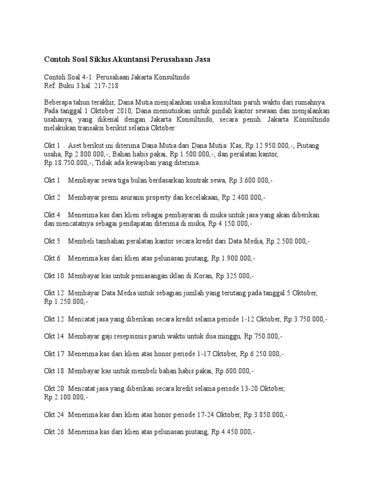 Soal Siklus Akuntansi Perusahaan Dagang Dan Penyelesaiannya Pdf