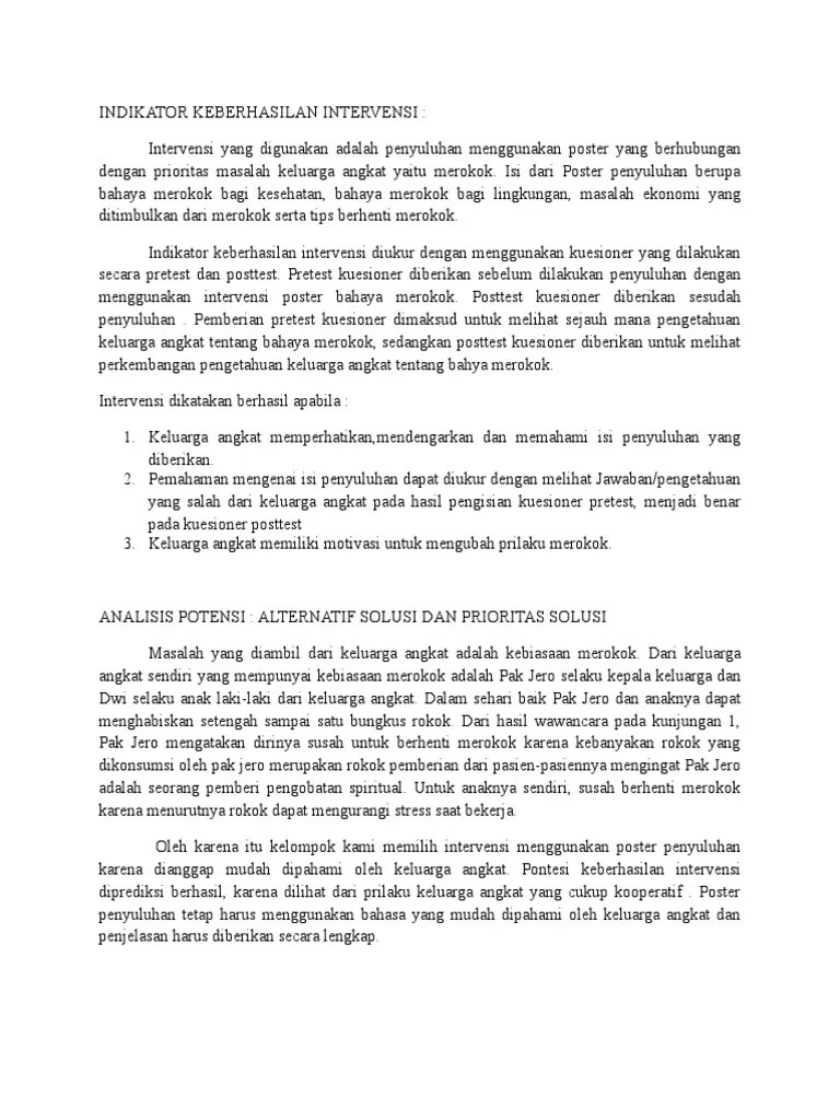 Indikator Keberhasilan Intervensi | PDF