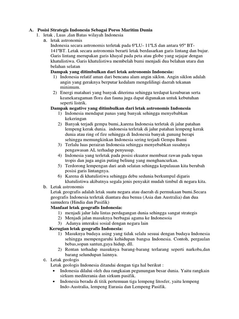 Kumpulan Soal Ips Tentang Posisi Strategis Indonesia – Beinyu.com