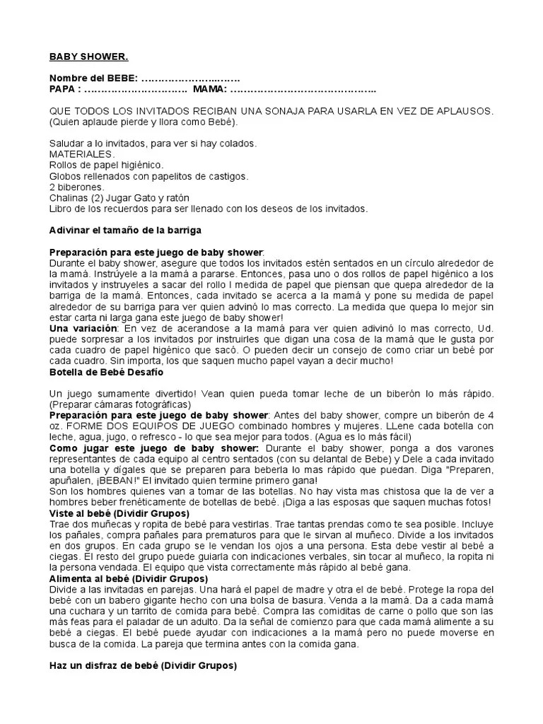 Cerca nel più grande indice di testi integrali mai esistito. Juegos Para Baby Shower Pdf Ocio