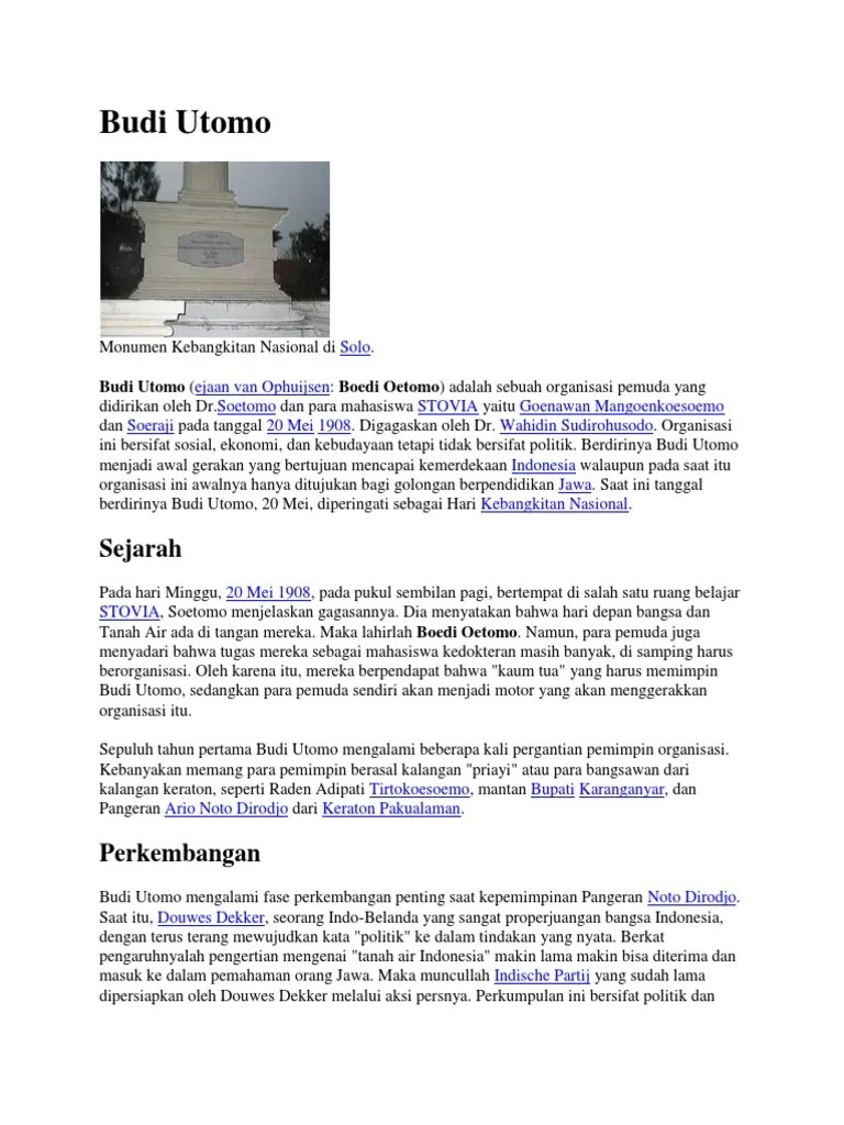 Perbedaan Organisasi Budi Utomo Dan Indische Partij - Terkait Perbedaan