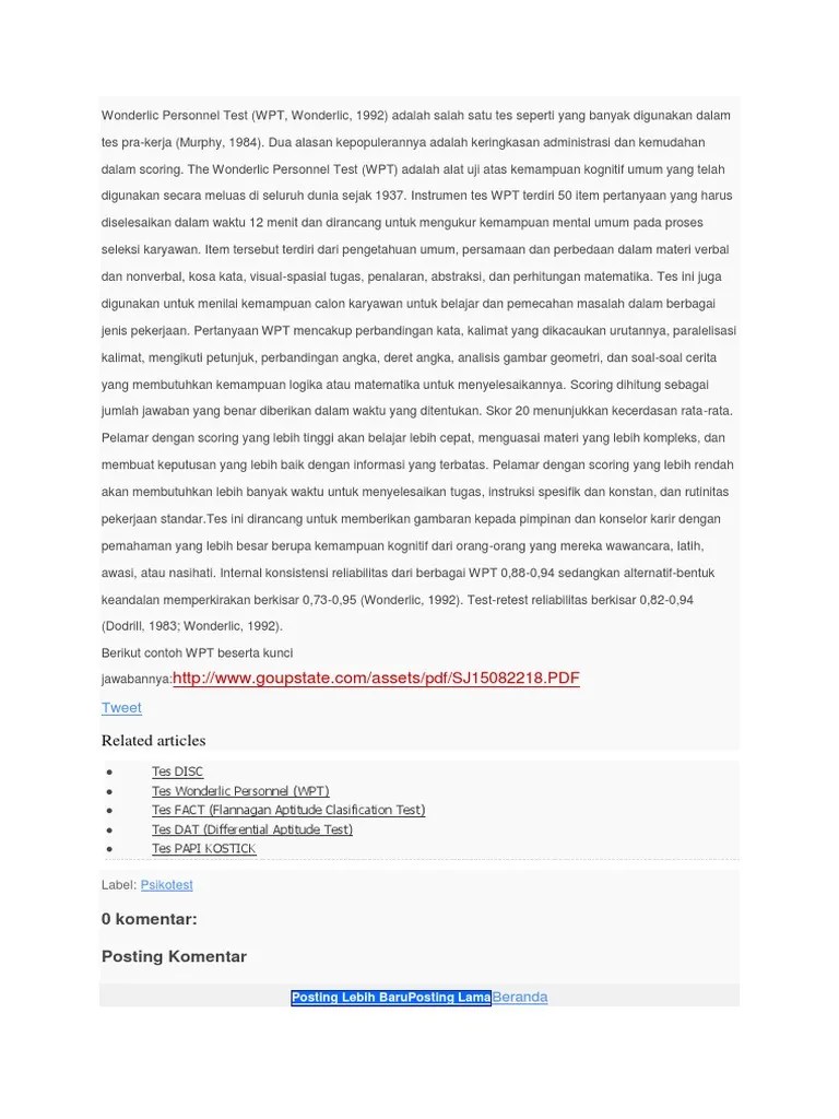 What if i were to tell you that just before taking the more people recommend the tailored wonderlic personnel test full preppack™. Wonderlic Personnel Test