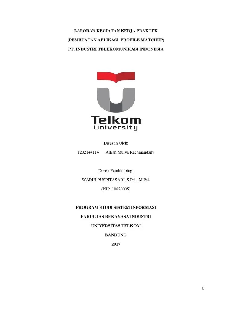 Pelaksanaan kerja praktek maupun dalam penyelesaian laporan kerja. Laporan Kp Pt Inti Pdf