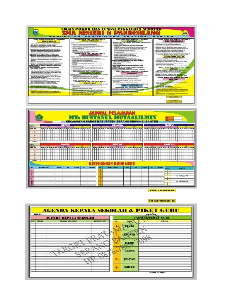 At sahabat yang ada di sekolah kita tahu papan data administrasi sekolah wajib diadakan di. Contoh Papan Data Pdf