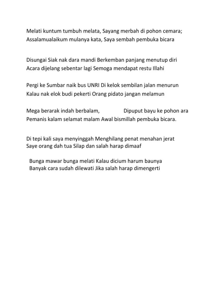 Pantun Pembuka | PDF