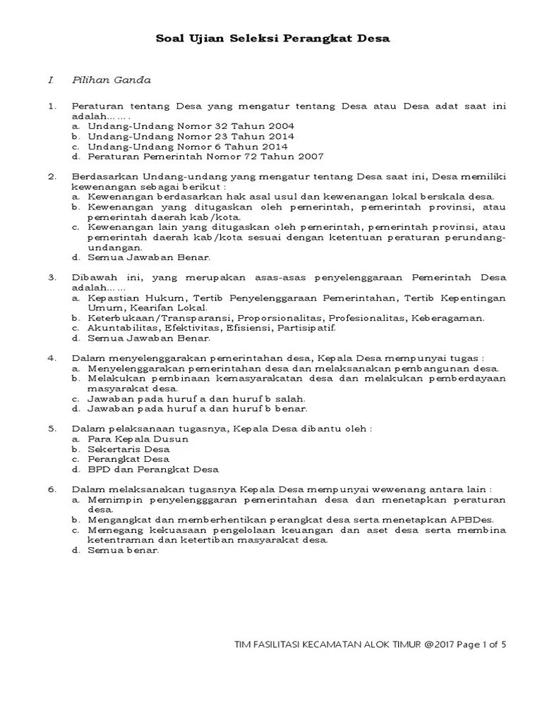 soal ujian tes perangkat desa bab bahasa indonesia beserta ulasan jawaban. Soal Ujian Praktek Komputer Perangkat Desa Literatur