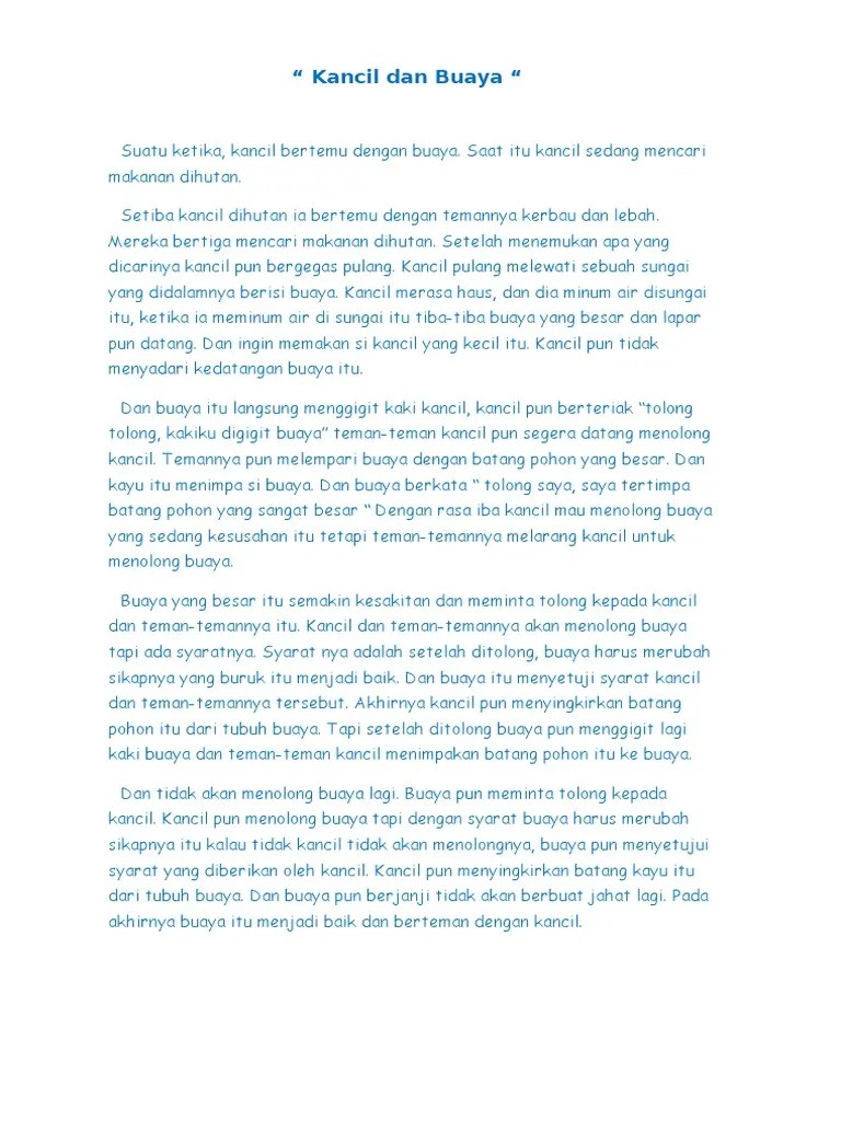 Kancil Dan Buaya | PDF