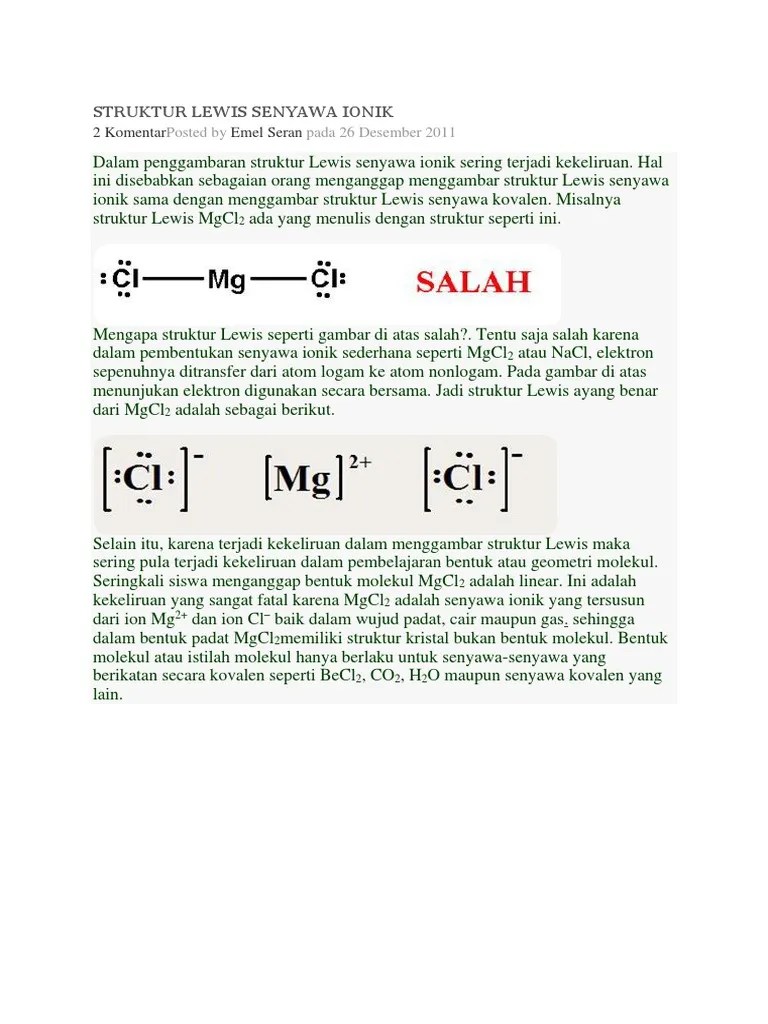 Struktur Lewis Senyawa | PDF