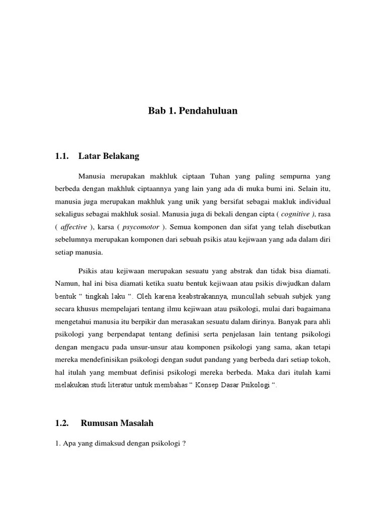 Konsep Dasar Psikologi | PDF