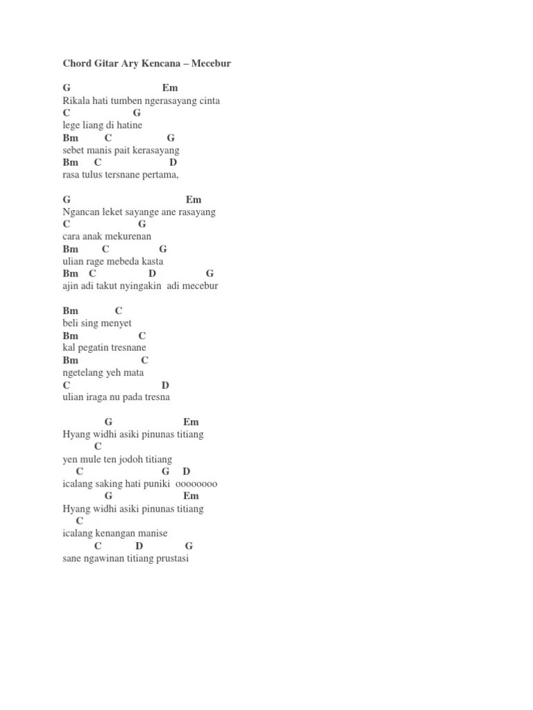 Chord Sebet – Rasanya