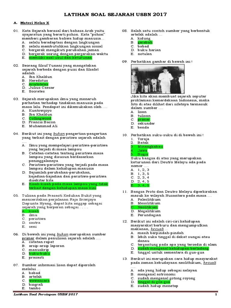 Soal usbn sejarah indonesia smk 2017. Contoh Soal Usbn Sejarah Indonesia Smk Seputar Sejarah