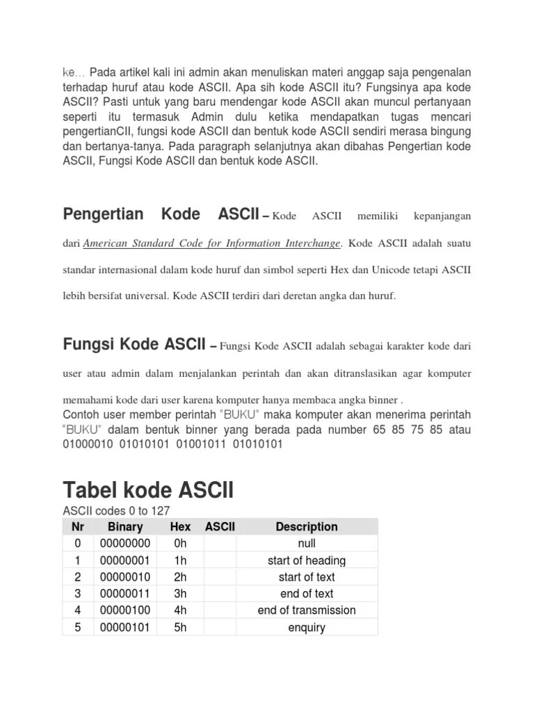 Ascii | PDF