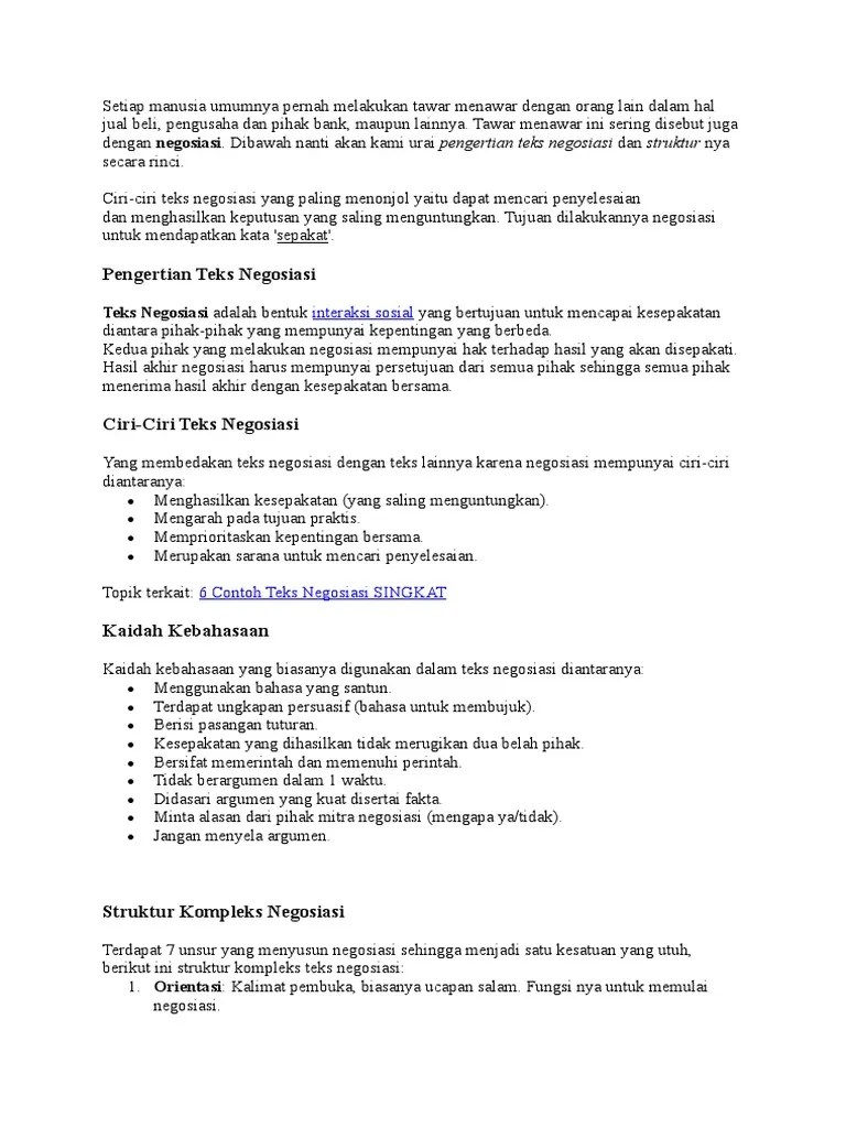 Dalam Struktur Teksnegosiasi Pembelian Merupakan Langkah Ke