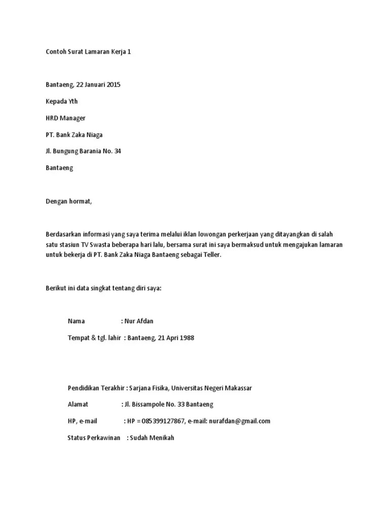 Berikut yang dapat kita bagikan terkait contoh surat lamaran kerja di stasiun tv bahasa inggris. Contoh Surat Lamaran Pekerjaan Di Supermarket Kumpulan Surat Penting