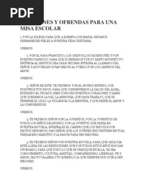 Ejemplos De Peticiones Para Misa De Niños / Peticiones Para El Dia De La Familia Pdf