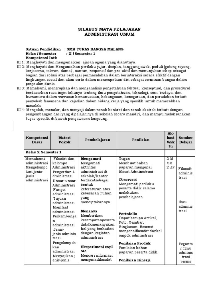 Berikut ini adalah soal ukk teknik komputer dan jaringan tahun 2020. Silabus Administrasi Umum Kelas X Smk Kurikulum 2013 Versi 2017
