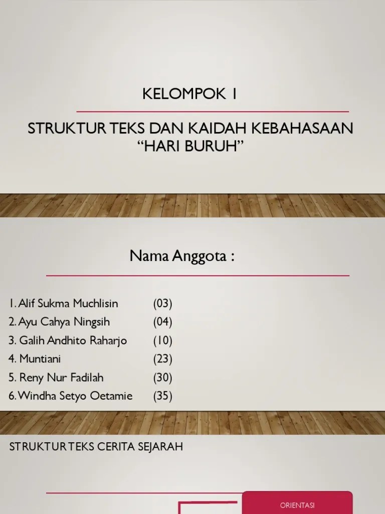 Tugas 1 memahami struktur dan ciri kebahasaan teks cerita sejarah. Memahami Struktur Dan Ciri Kebahasaan Teks Cerita Sejarah Hari Buruh
