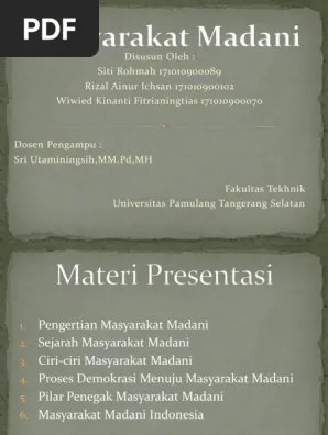 Masyarakat Madani | PDF