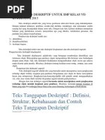 Ringkasan Materi Bahasa Indonesia Kelas Vii (Tujuh) | PDF
