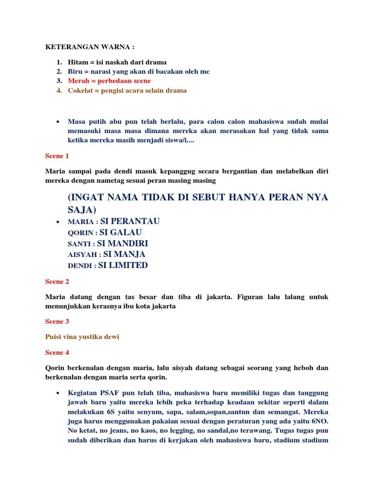 Yukk support aku ingin bicara untuk . Naskah Drama Pdf