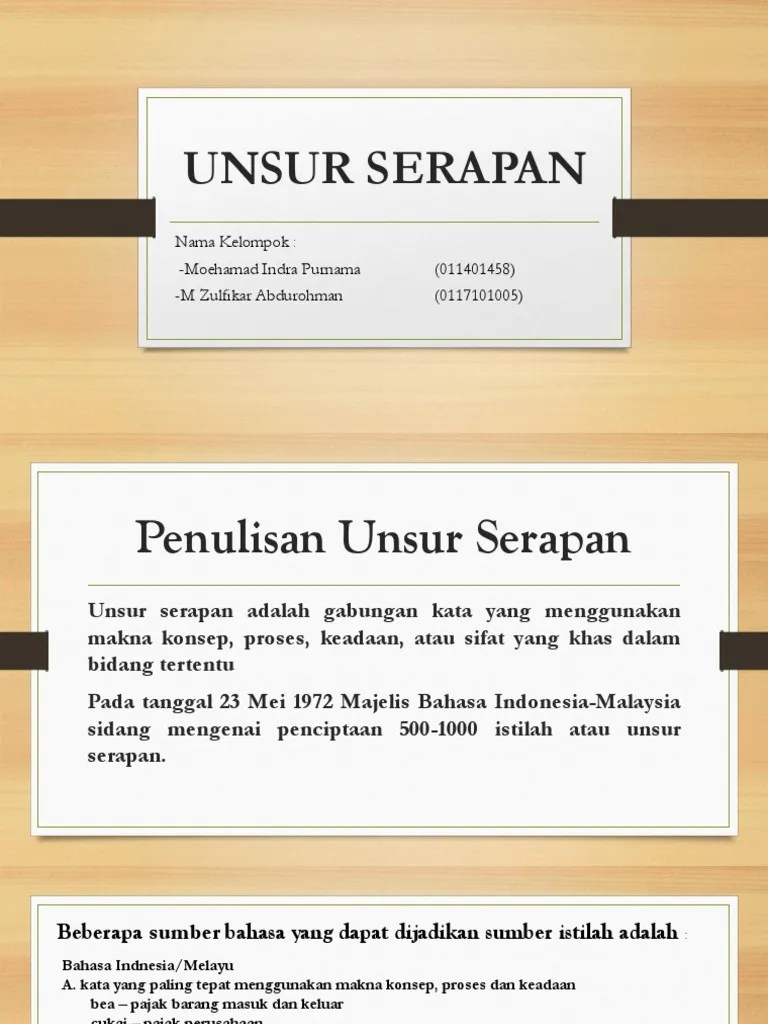 Unsur Serapan | PDF