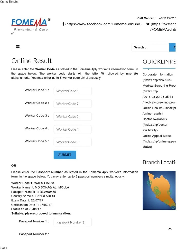 Fomema Appeal Online Results Check - Fomema Login Login Page