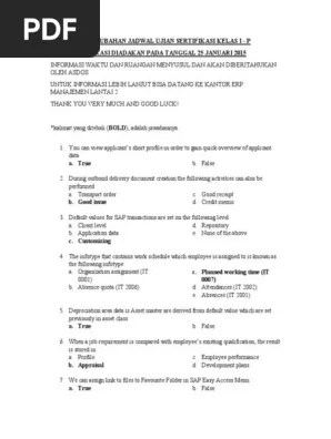 Langsung memberi (1) contoh kalimat jawaban atau (2) memberi pengarahan. Kumpulan Soal Sertifikasi Pdf Business Process Invoice