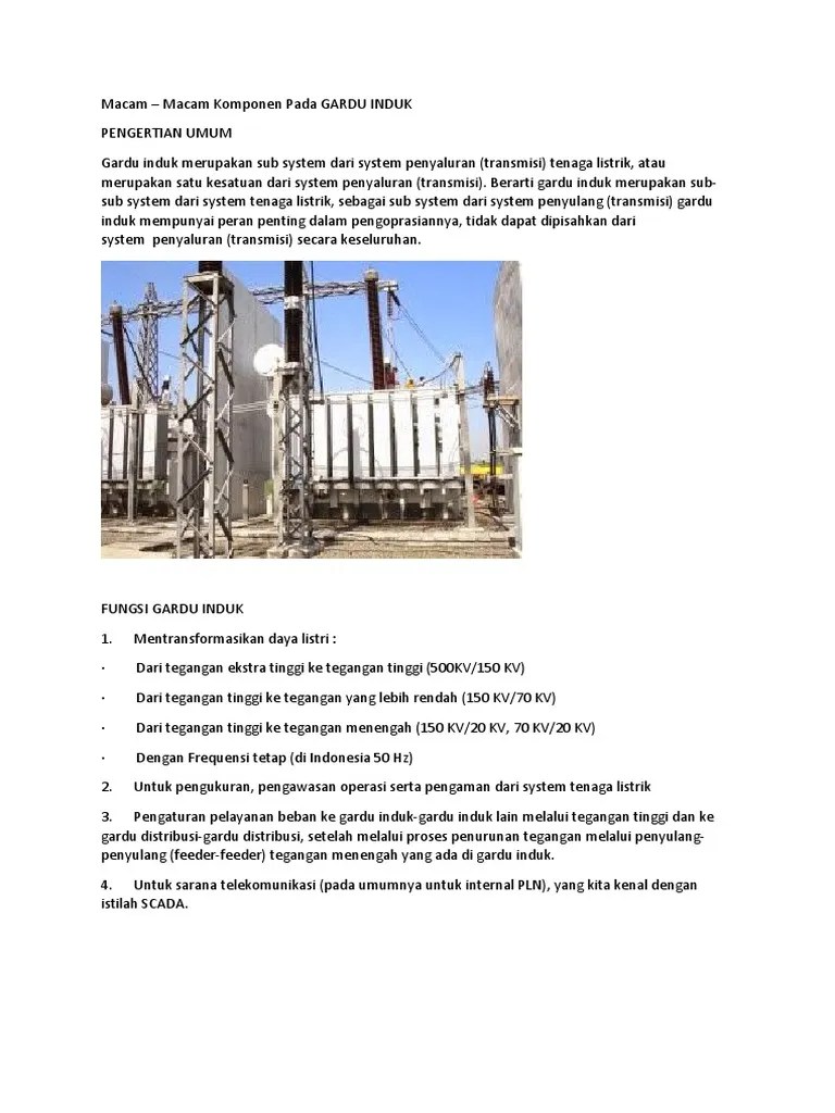 Distribusi Transmisi Gardu Induk | PDF