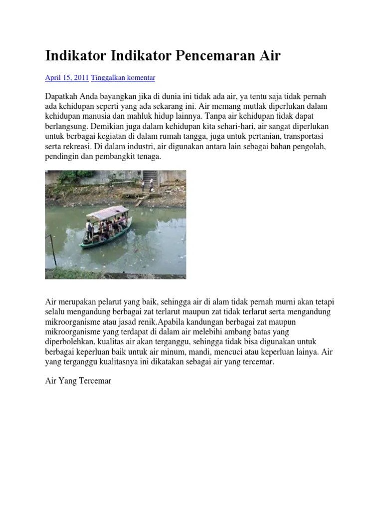 Indikator Indikator Pencemaran | PDF