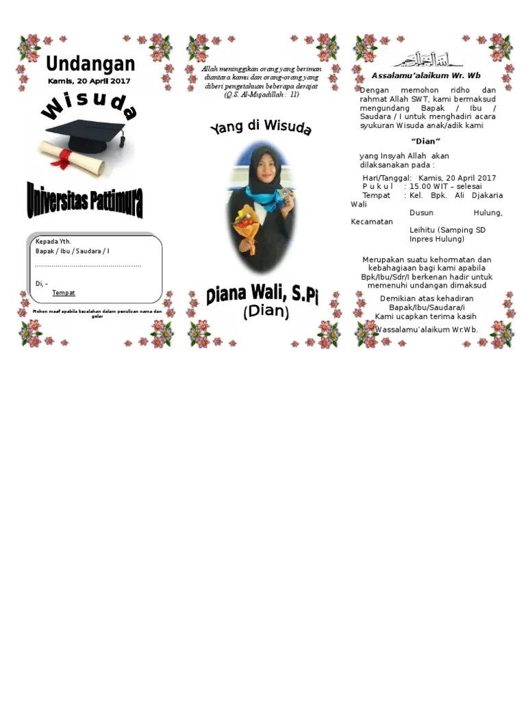Undangan Wisuda DIAN A4 | PDF