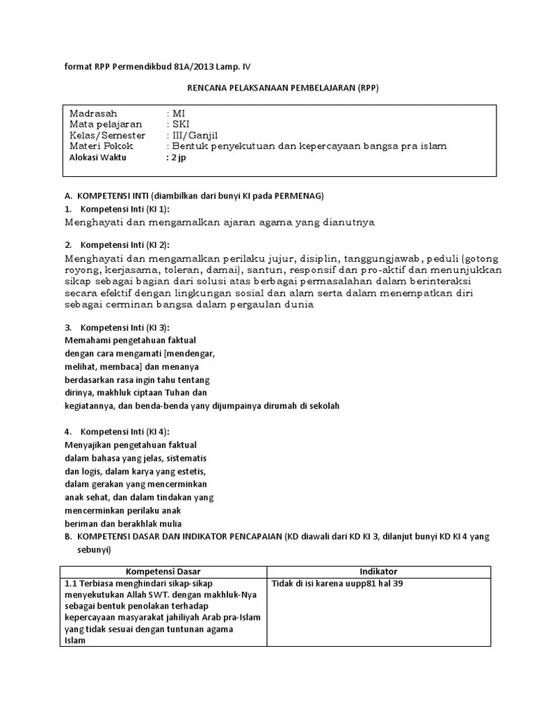Vii / ganjil materi pokok : Rpp Ski Kls 3 Semester Ganjil Pel 1