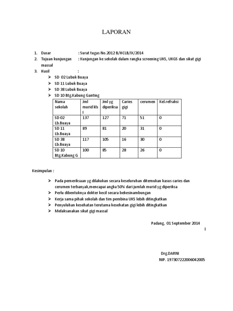 Gambar 5.4 penyebaran url format pengisian laporan uks. Laporan Bok Uks 2 Pdf