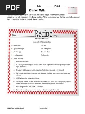 Whether you love math or suffer through every single problem, there are plenty of resources to help you solve math equations. 13 Fn41 2 05 Kitchen Math Pdf Cakes Baking
