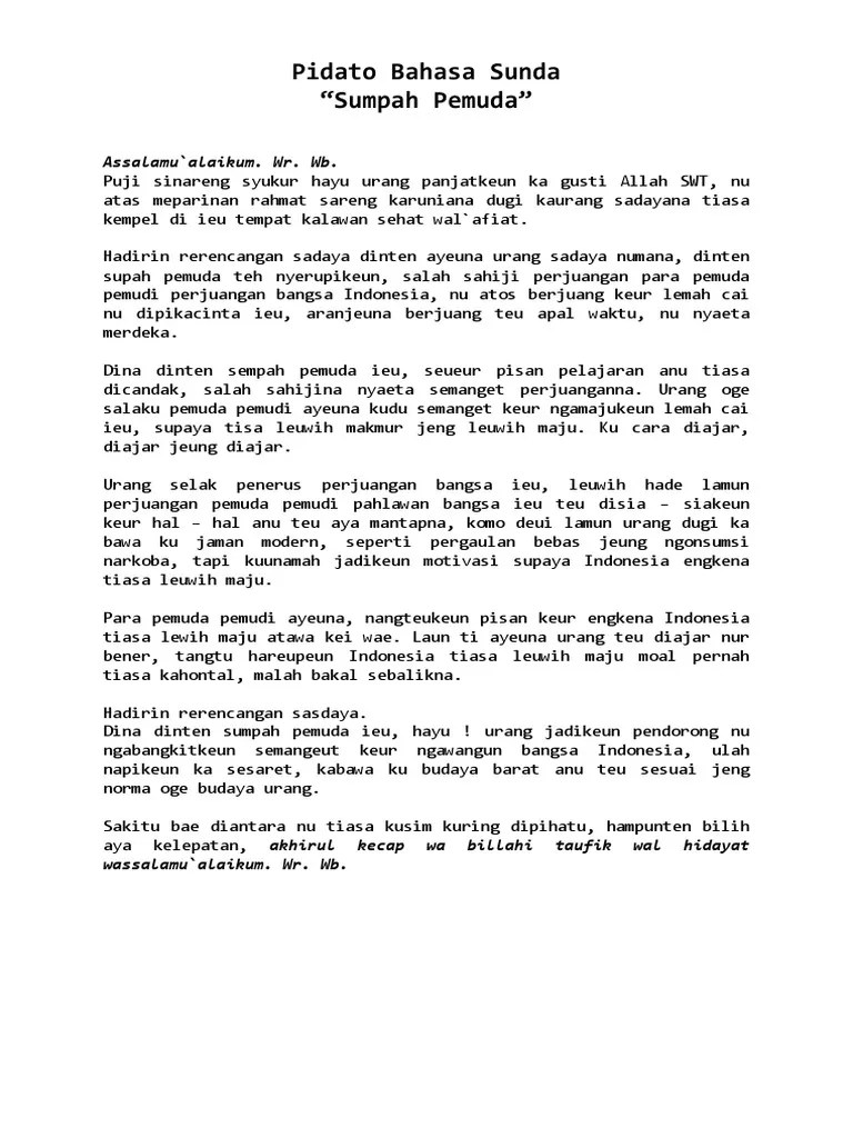 Pidato Bahasa Inggris Tentang Sumpah Pemuda – Guru