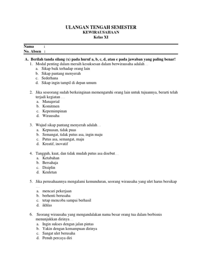 Wirausahawan Yang Tangguh Kuat Serta Tidak Mudah Putus Asa Disebut -  Sebutkan Mendetail